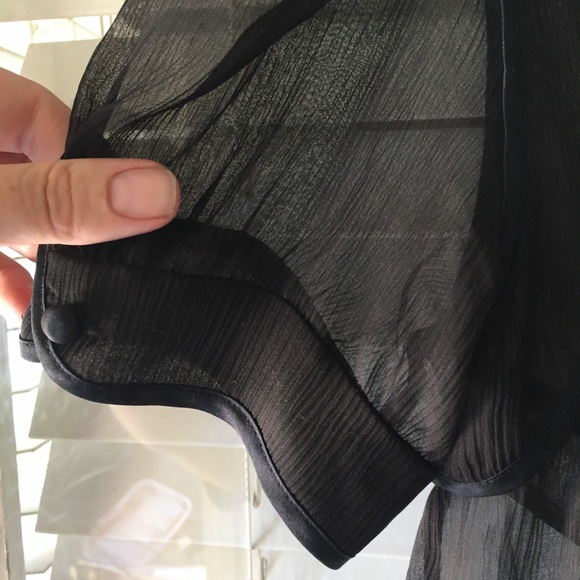 Black sheer Lux top S - Picture 3 of 5